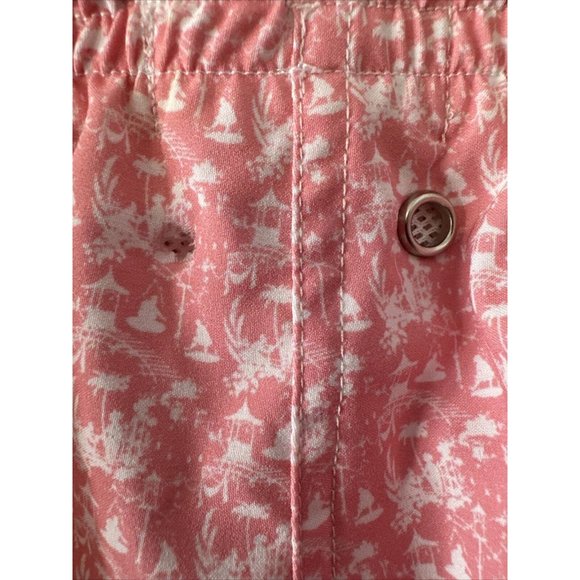 Krewe Du Q Andros Men’s Swim Trunks Size Small Pink Volley Bathing Suit Bottoms - Picture 3 of 7